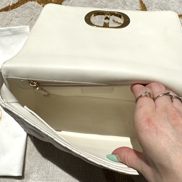 Authentic Medium Dior Ivory Caro Bag - Picture 10 of 16